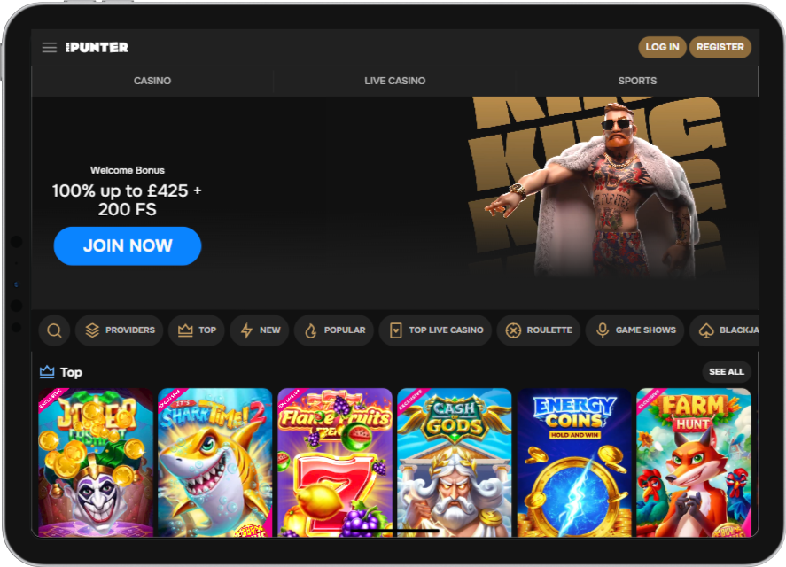 Mr Punter Casino App UK on Tablet